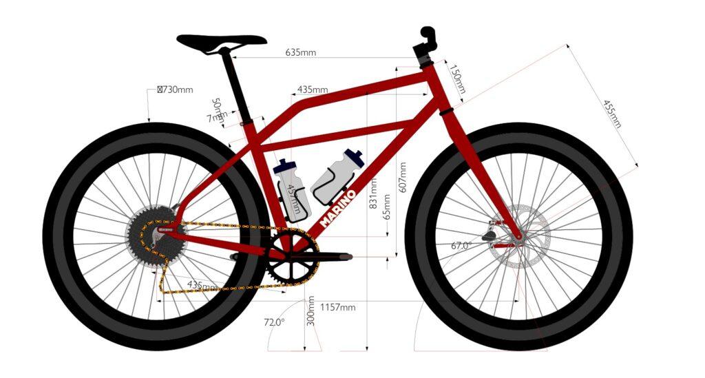 Custom Marino Bike "Klunker" style frame